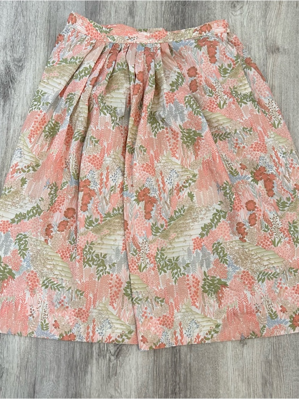 VTG 50s 60s Adelaar Floral A Line Skirt Womens S/M  Pink 27” Retro Boho cottage